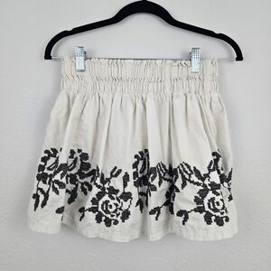 Aerie Embroidered Cotton Mini Skirt